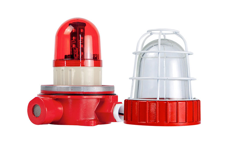 Hot Sell Atex Audible Visual Alarm Siren Red 90db 24v Dc Ip66 Explosion Proof Led Strobe signal Alarm Warning Lights