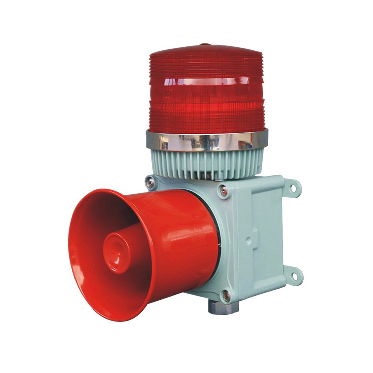 220V 120db High Decibel Portable Security Fir Alarm Siren Construction Safety Alarm with Beacon Light