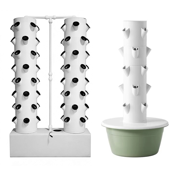 Home Garden Greenhouse Indoor Vertical Farming 6 8 10 Layer Hydroponic System Aeroponic Growing Tower with Net Pot Water Pump
