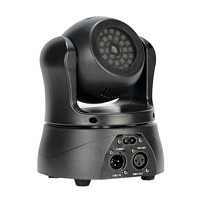 Pocket Dual-Sided Moving Head Light 30W with 15W 4-in-1 CREE LED 36x5050 RGB SMD LEDs 150mW Green Laser 15 Channels DMX512 and Sound Activated Kaleidoscope Laser and Flow Effects for Wedding DJ Party Stage Lighting