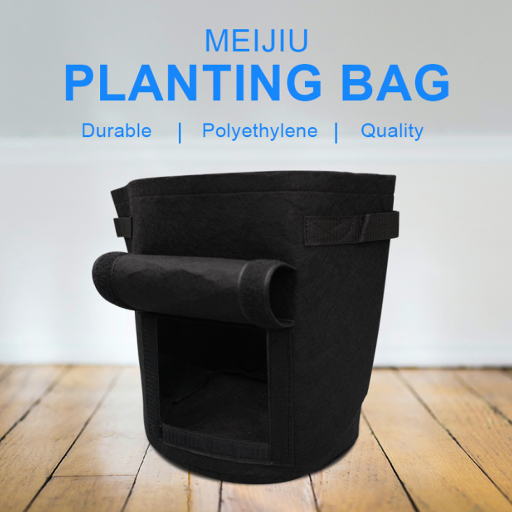 3 Gallon Grow Bags Thickened Nonwoven Fabric Pots with Handles, Multi-Purpose Rings