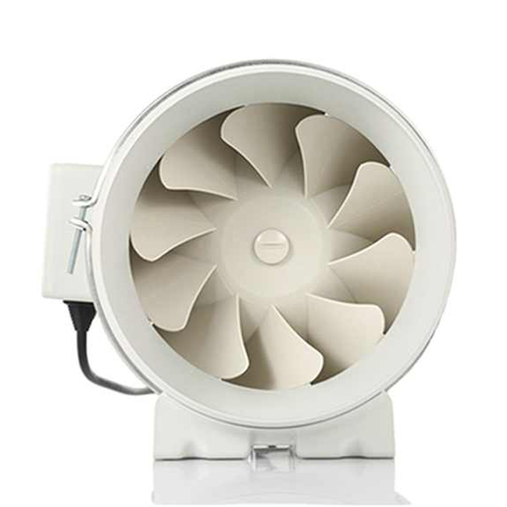 10-Inch Round Plastic Inline Tube Fan HF-250, 225W Power with 4 Speed (White)