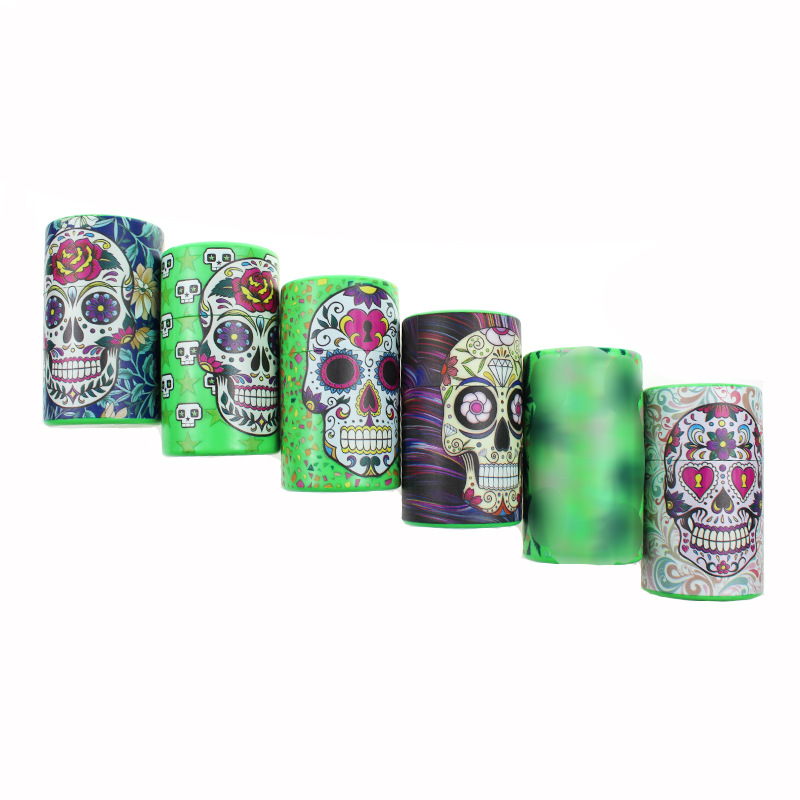 Skull hemp leaf sealed jar