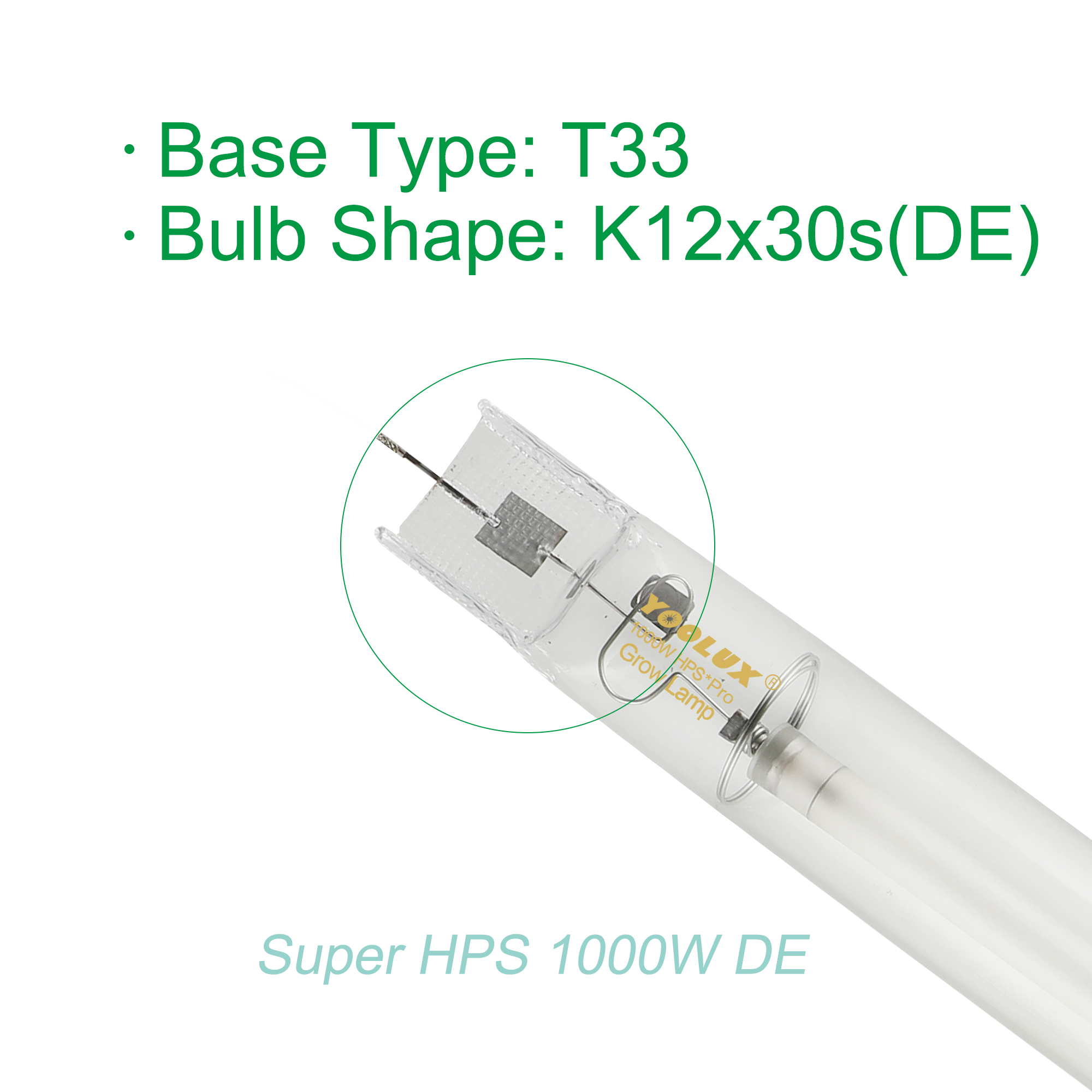 Professional HID Manufacturer Grow Plant 1000w Double Ended Hps Light Lamp