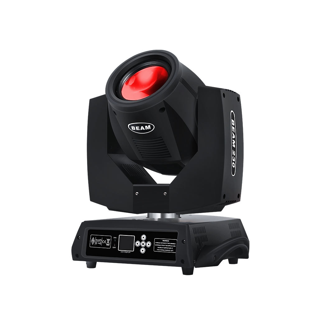 370W Moving Head Light with Osram 7R Lamp 14 Colors 18 Static Patterns 8/16/24 Prism Effects DMX512 8000K Color Temperature 0-100% Linear Dimming Black Aluminum PMMA