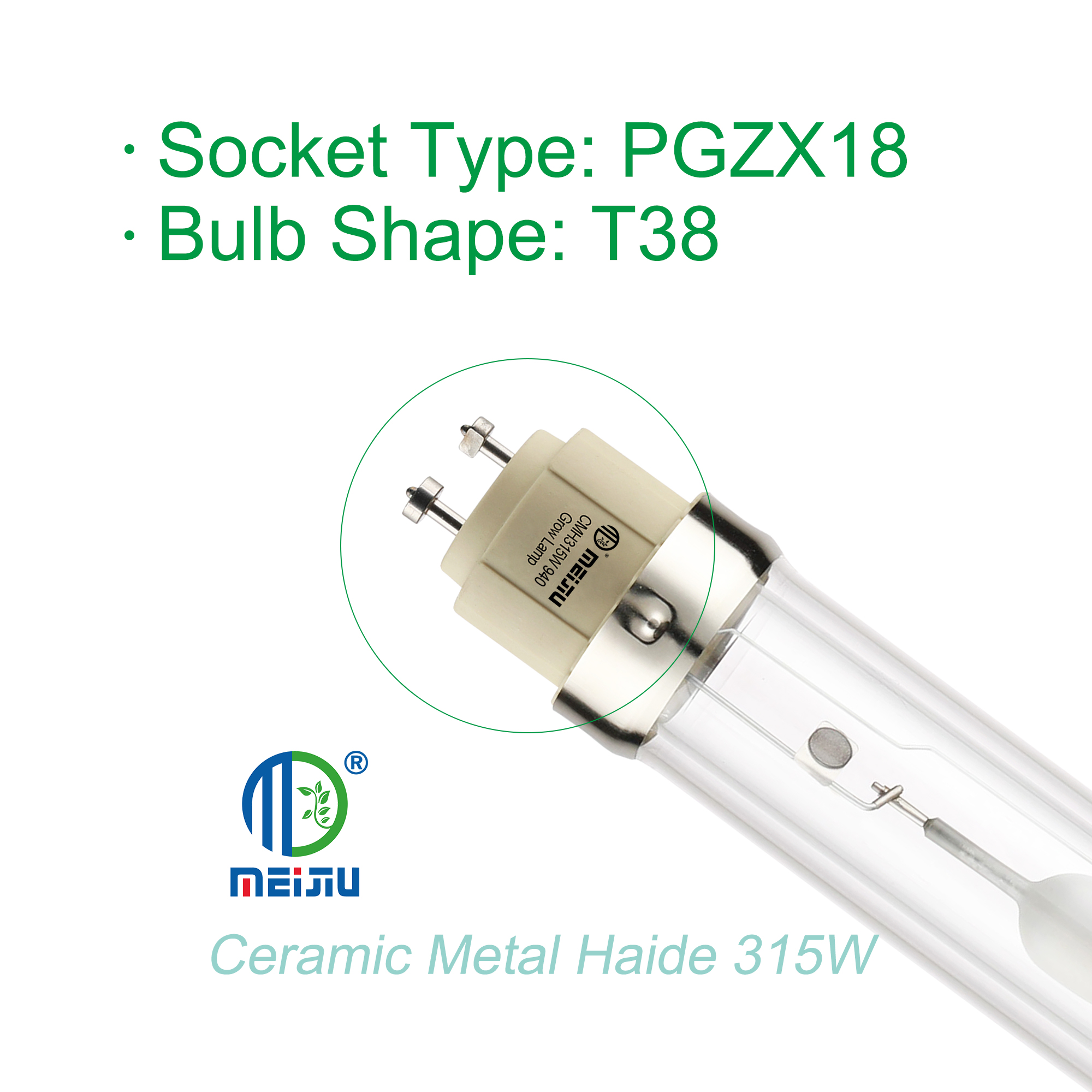 New Design 315 Watt Ceramic Metal Halide LAMP Full Spectrum Indoor Grow CMH Bulbs with 4000K 3100K for Gardening