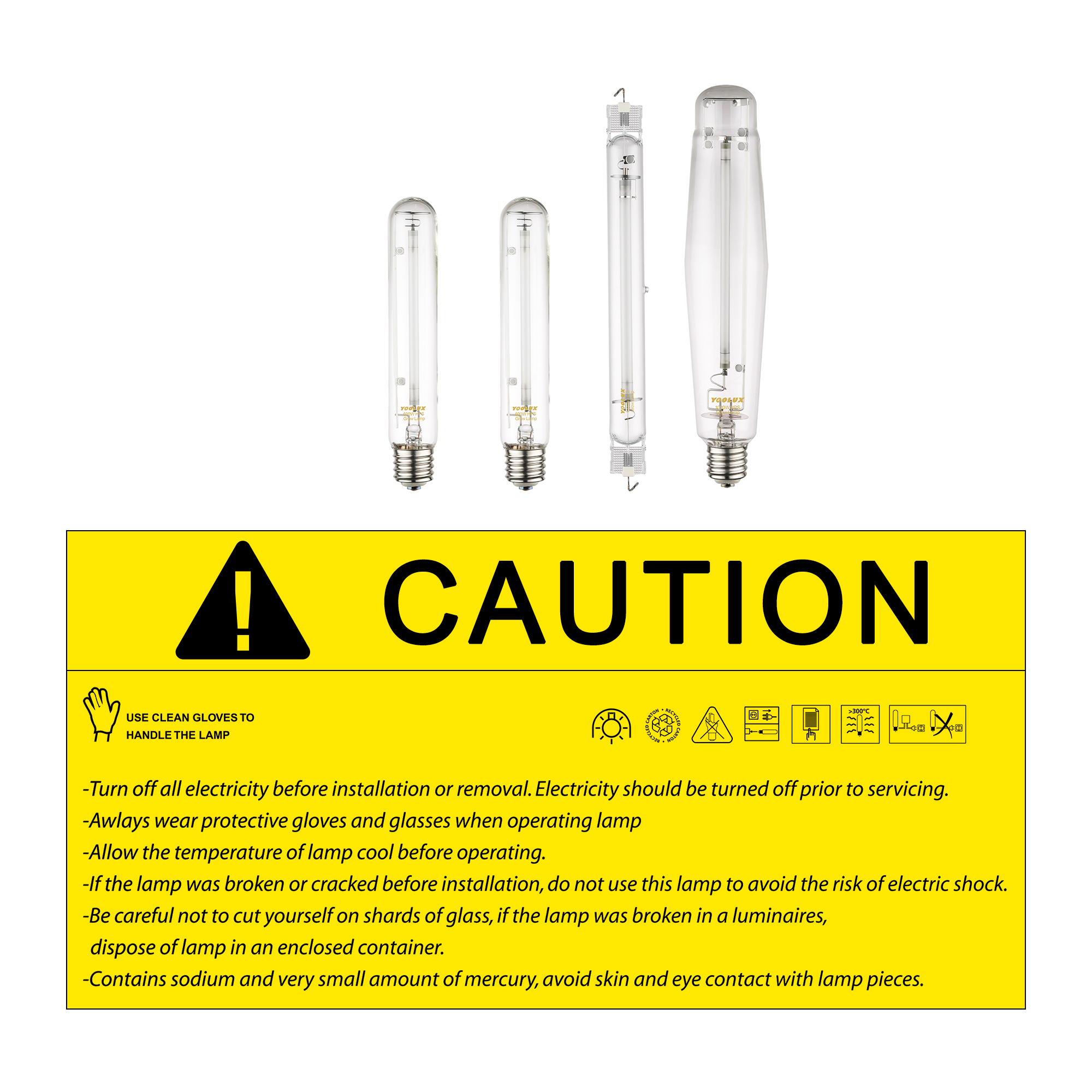Manufacturer 1000W HPS Lamp High Pressure Sodium Light for Plant Growth