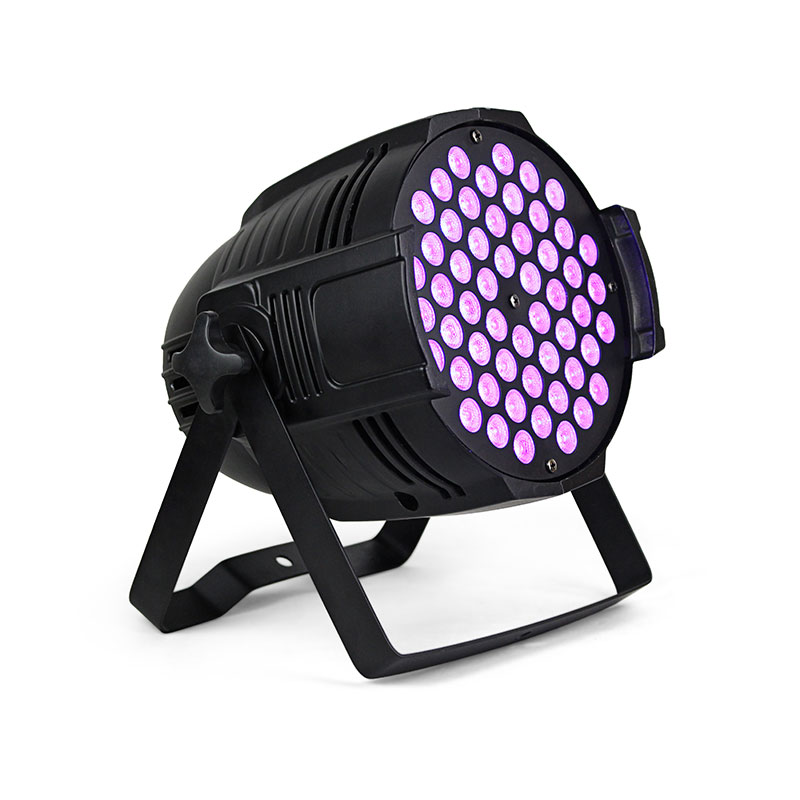 180W 54x3W LED PAR Light Indoor Stage Wash Light with RGBW Single Color or RGB 3-in-1 LEDs, 7-Channel DMX512 Control Stage Light for Party and Event Lighting