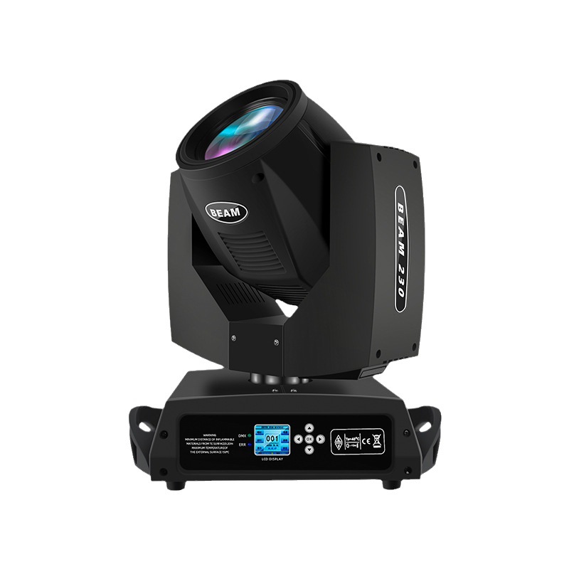 370W Moving Head Light with Osram 7R Lamp 14 Colors 18 Static Patterns 8/16/24 Prism Effects DMX512 8000K Color Temperature 0-100% Linear Dimming Black Aluminum PMMA