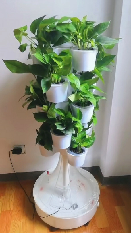 Flowerpot type soilless cultivation tower planting rack