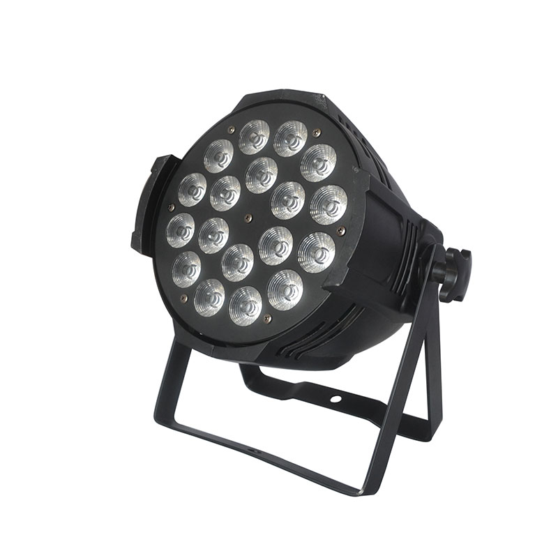 200W 18x10W 4-in-1 Full Color LED PAR Light, Indoor Stage Wash Light with Selectable Beam Angles (25°/35°/45°), DMX512 Control, Black or White Die-Cast Aluminum Housing, for Party and Event Lighting