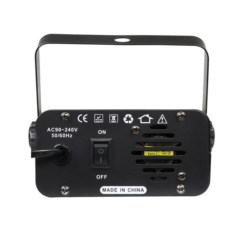 Single-Head 10w RGB Full Color Laser Stage Light, Sound Activated & DMX Control with 51 Patterns, High-Precision Scanning for Bars, Clubs, Parties, and Events