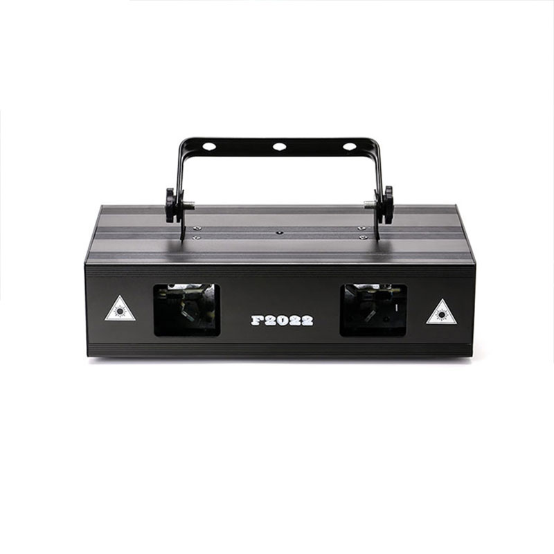 Two-Head 40w RGB Full Color Laser Stage Light, Sound Activated & DMX Control with 51 Patterns, High-Precision Scanning for Bars, Clubs, Parties, and Events