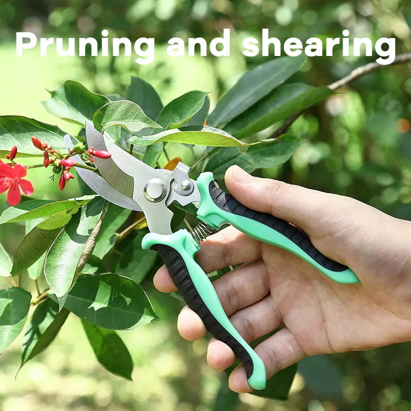 Hot Sale Hand Pruners Stainless Steel Pruner Shears Scissors Sharp Bypass Tree Cutting Scissors Garden Pruner