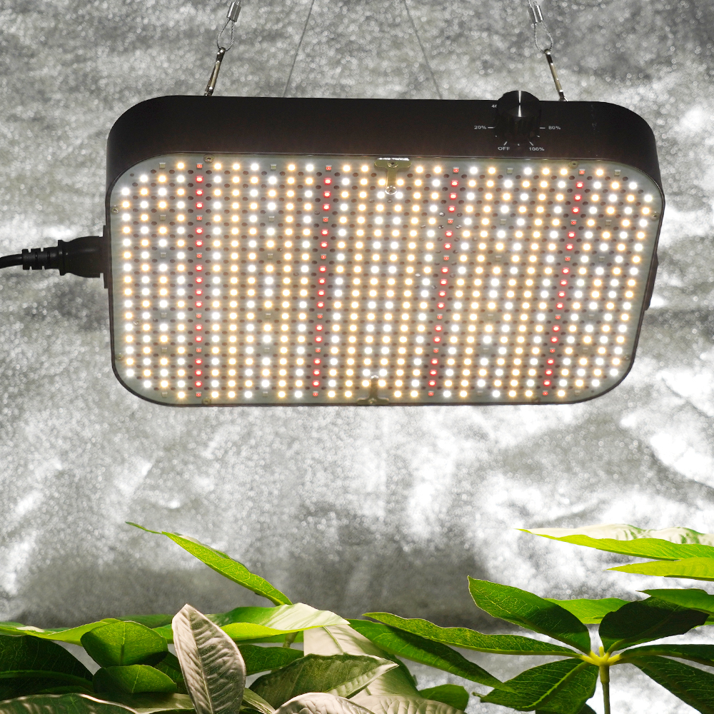 Dimmable 65W Led Grow Light for Indoor Plants Full Spectrum Built-in Fan Led Grow Light for Grow Tent