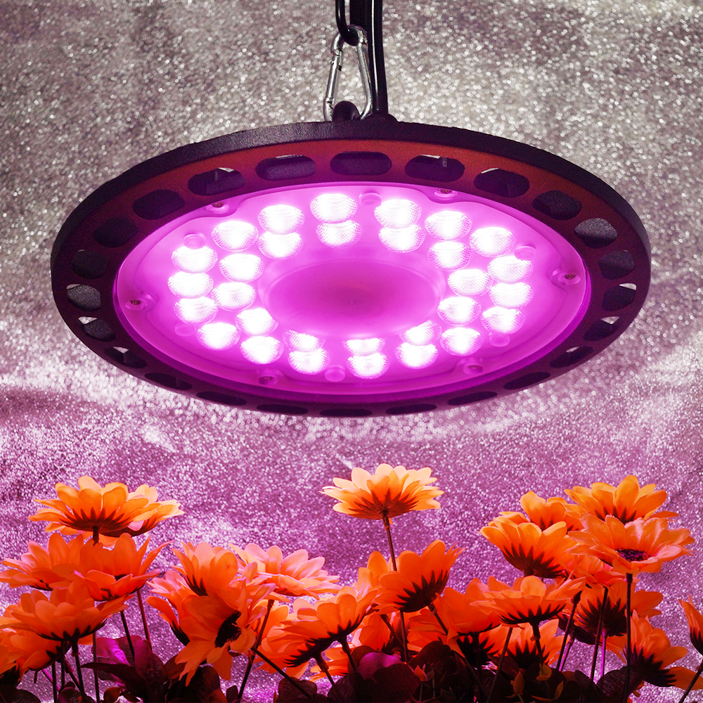 100W UFO LED Grow Light – Full Spectrum Plant Grow Lamp for Indoor Plants, Greenhouses, and Hydroponics – High-Efficiency LED Grow Light for Optimal Plant Growth