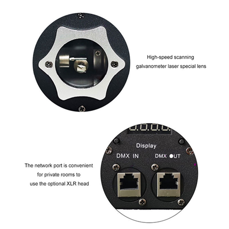 Single-Head 100w RGB Full Color Laser Stage Light, Sound Activated & DMX Control with 51 Patterns, High-Precision Scanning for Bars, Clubs, Parties, and Events