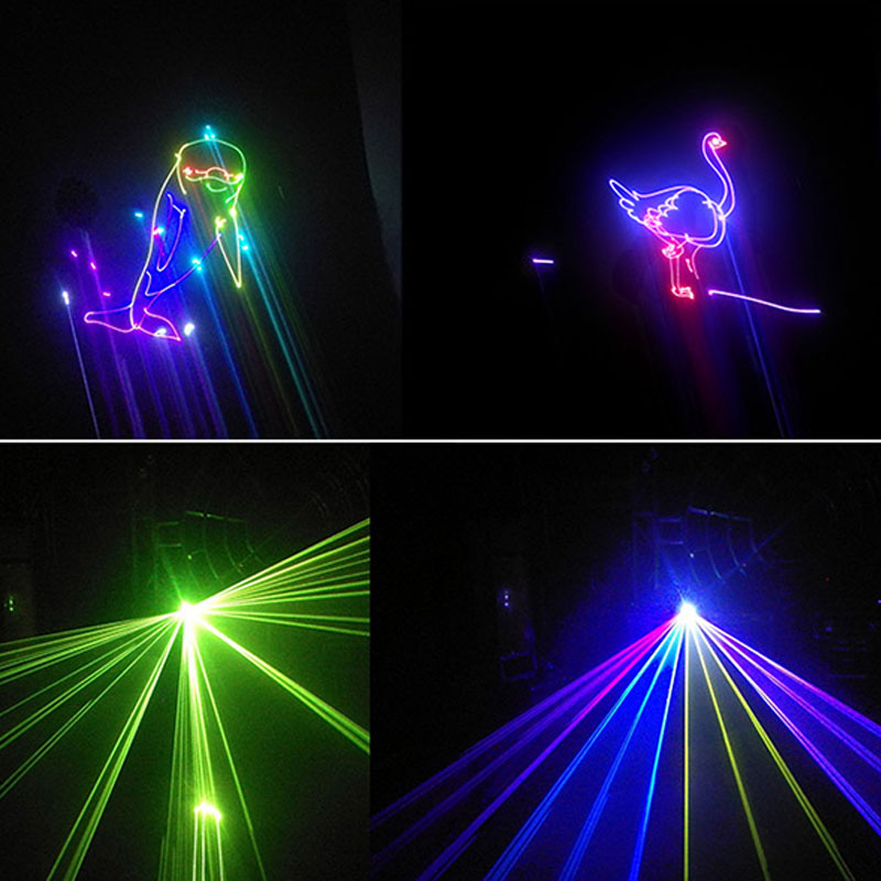 Single-Head 100w RGB Full Color Laser Stage Light, Sound Activated & DMX Control with 51 Patterns, High-Precision Scanning for Bars, Clubs, Parties, and Events