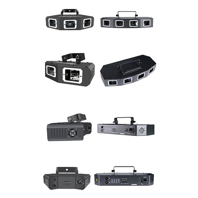 Fan Shaped DJ Laser Party Light 51 Patterns DMX512 Controlled Projector with Fan Wave Zoom Dot Flip and Tunnel Effects for Clubs Bars and Events