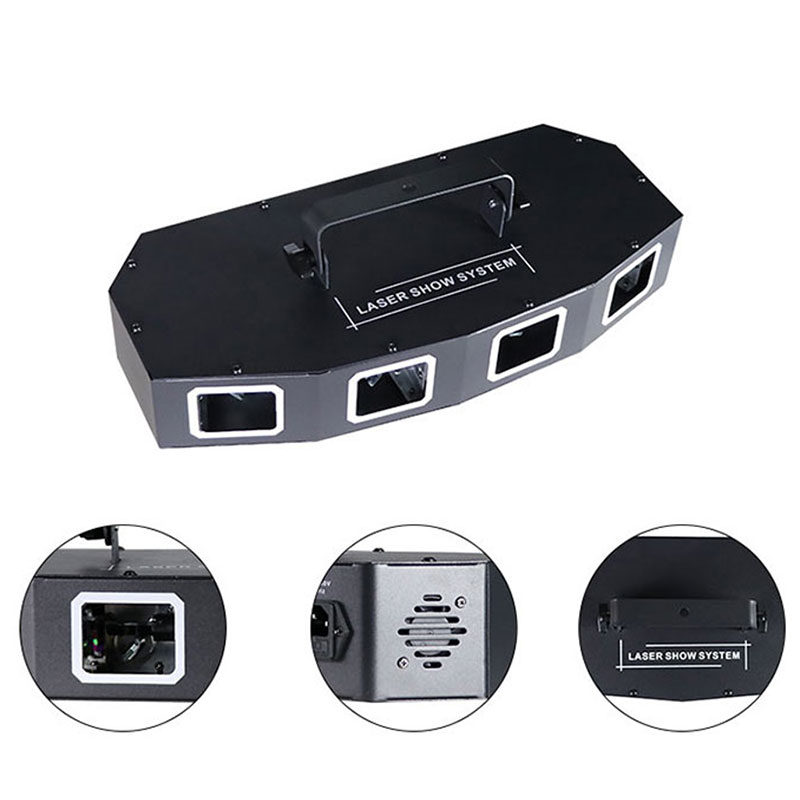 Fan Shaped DJ Laser Party Light 51 Patterns DMX512 Controlled Projector with Fan Wave Zoom Dot Flip and Tunnel Effects for Clubs Bars and Events