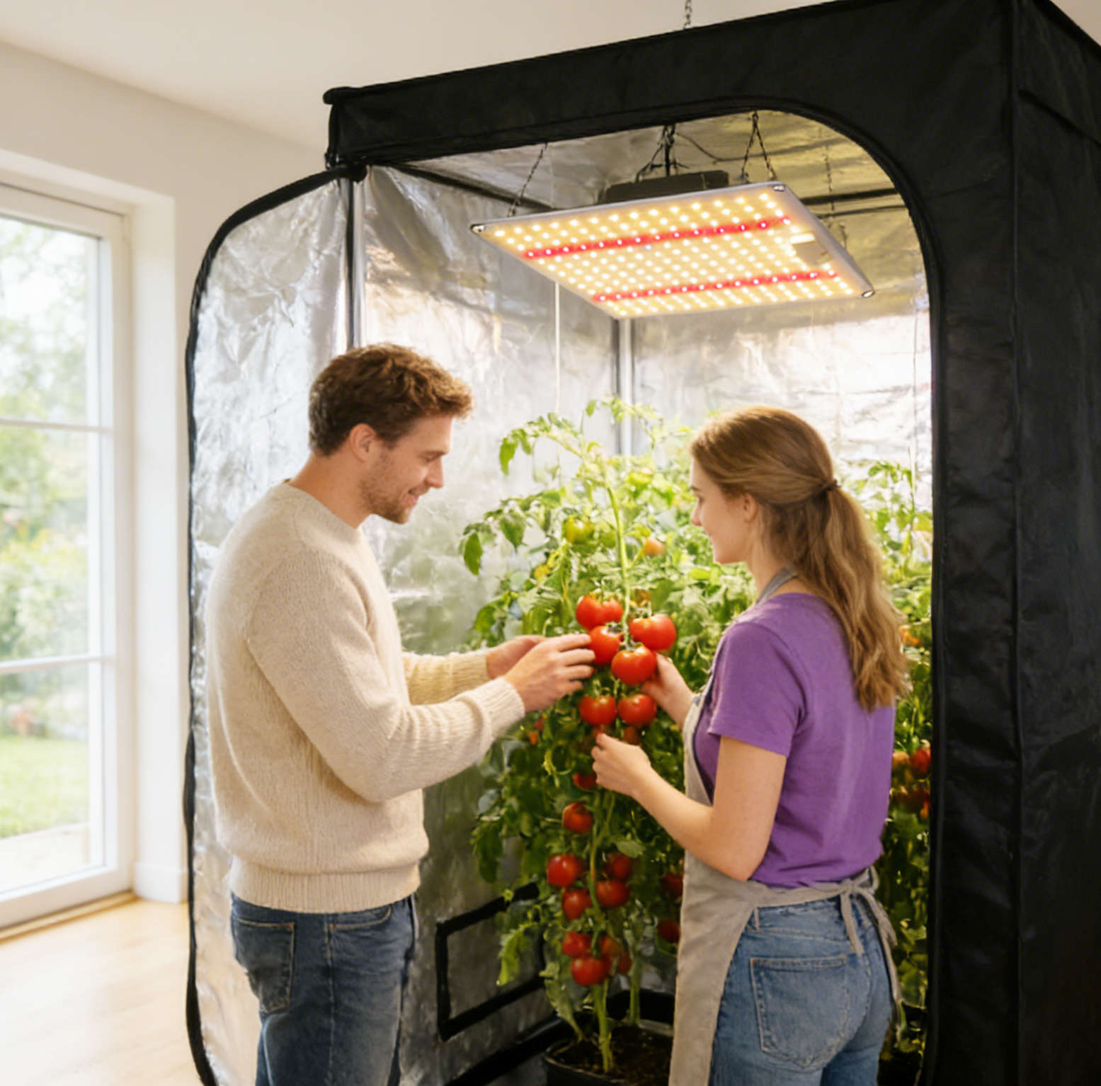 Quantum Board 100W-300W Full Spectrum LED Grow Light Panel for Indoor Hydroponic Plants Vegetables Fruits