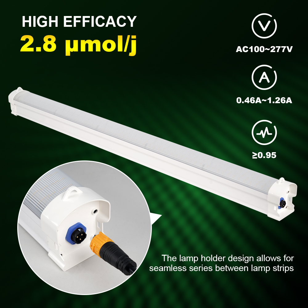 Dual-channel Dimmable Full Spectrum Deep Red IR Indoor Plants Bar 150W 4ft Under Canopy Led Grow Light