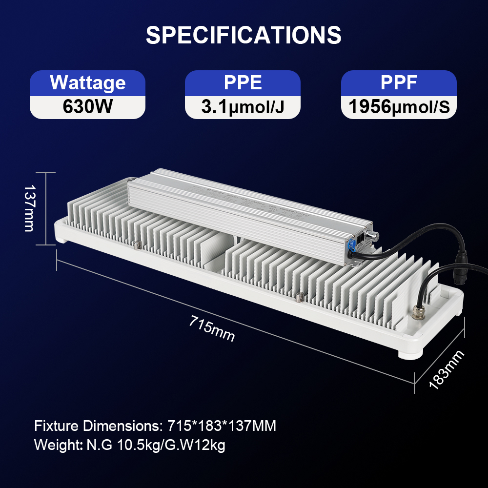3.3umol/J Waterproof Full Spectrum LED Grow Light Bars with 660nm 730nm IR for Tomato Crop Bloom Phase Indoor Vertical Farming