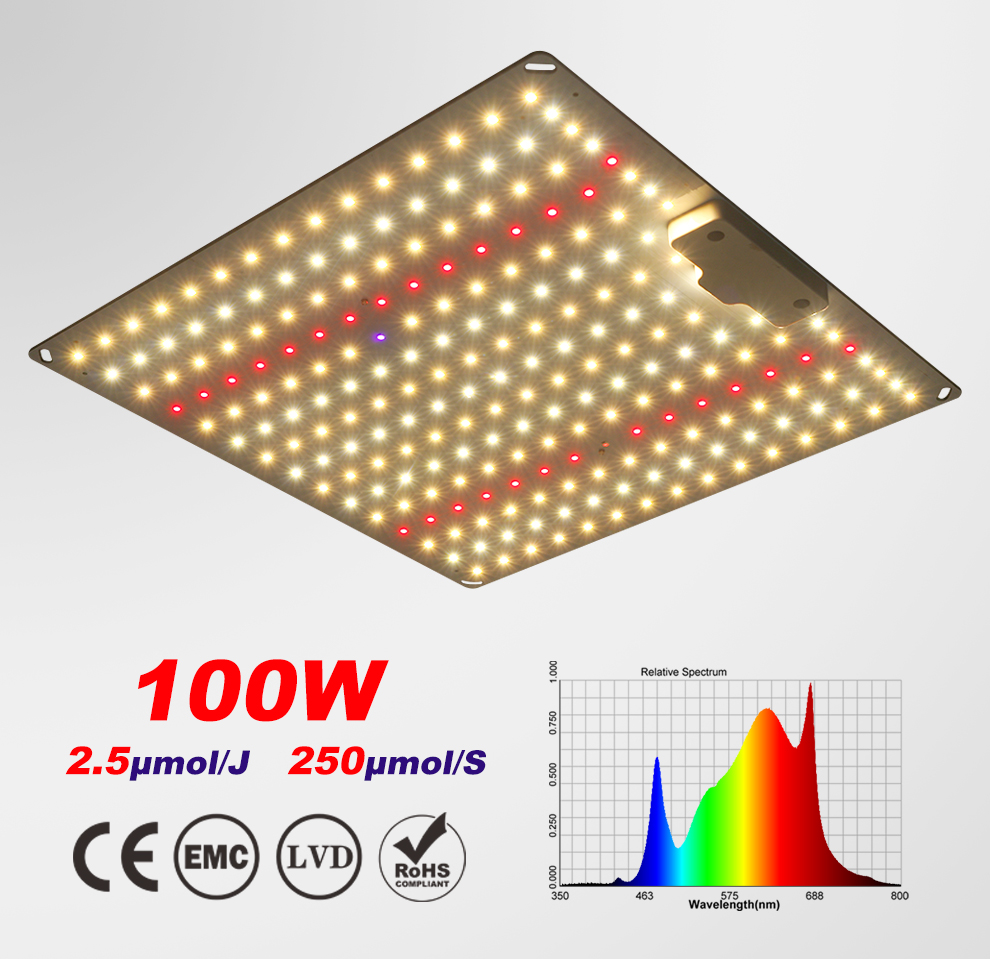 Quantum Board 100W-300W Full Spectrum LED Grow Light Panel for Indoor Hydroponic Plants Vegetables Fruits