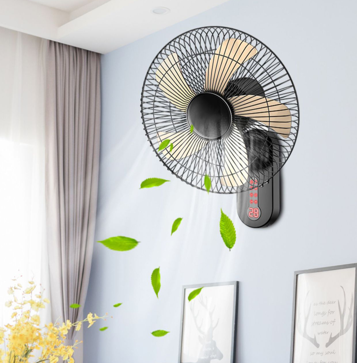 50W Mechanical wall mounted electric fan