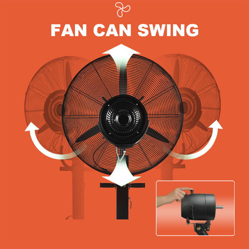 Water-adding and humidifying liftable floor fan