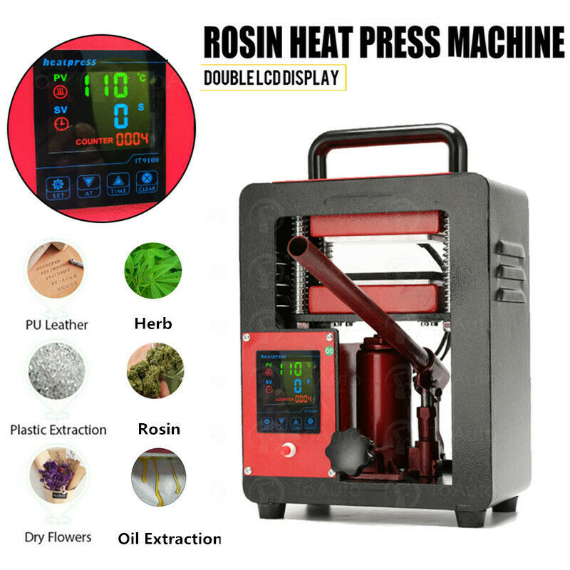 Manual hydraulic upper and lower plate heating rosin pressing machine (5 tons pressure)