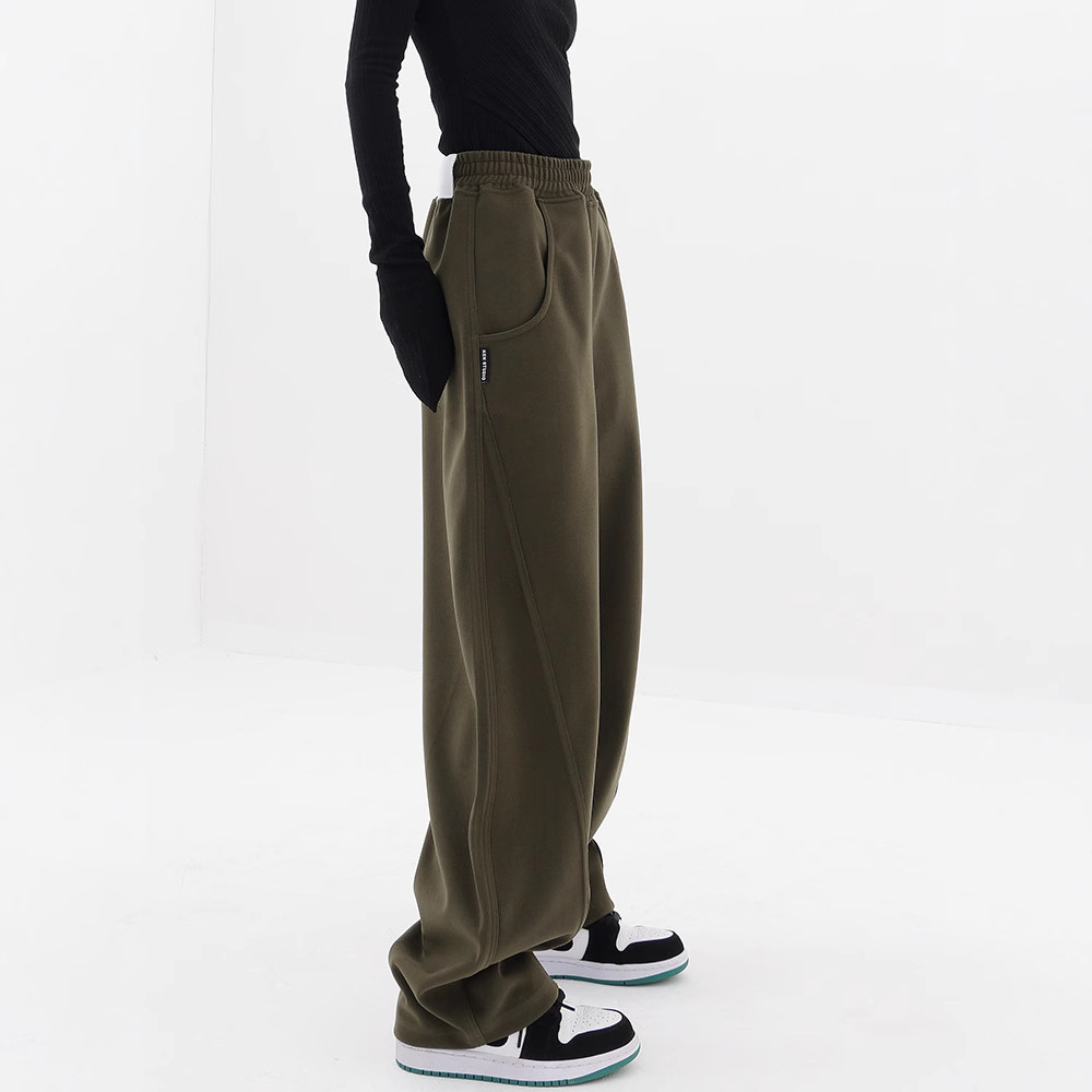 New high-waisted slimming wide-leg casual pants for spring 2025