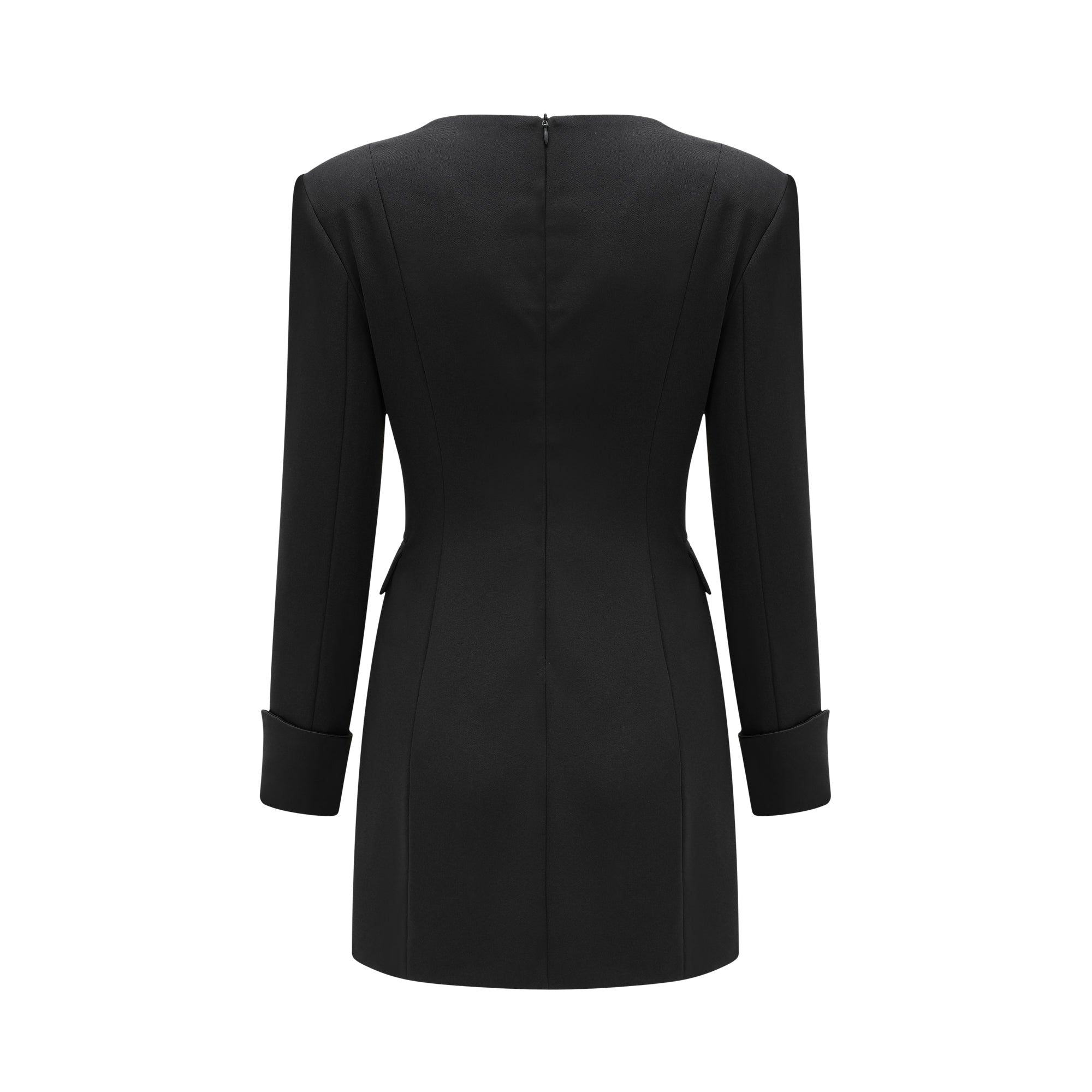 Fiadh black double-breasted mini dress