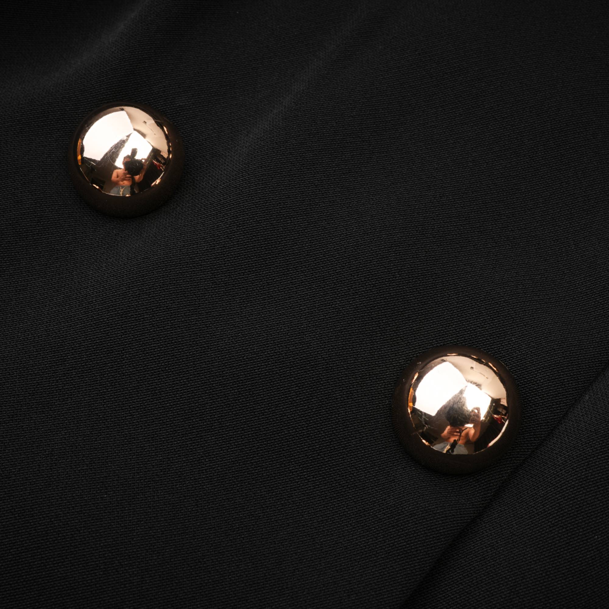 Fiadh black double-breasted mini dress