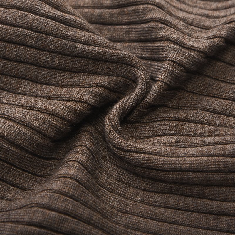 Loucille brown cut-out ribb knitted mini dress