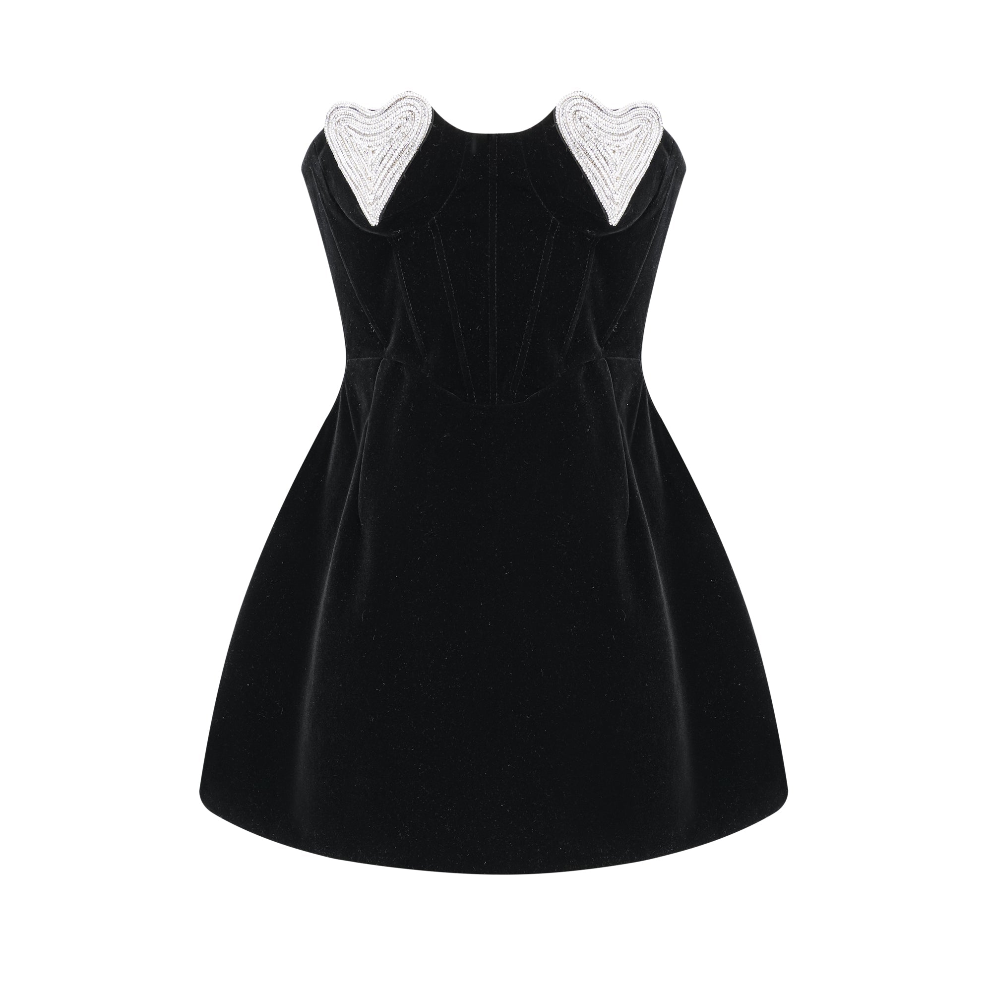Leonya black embellished mini dress