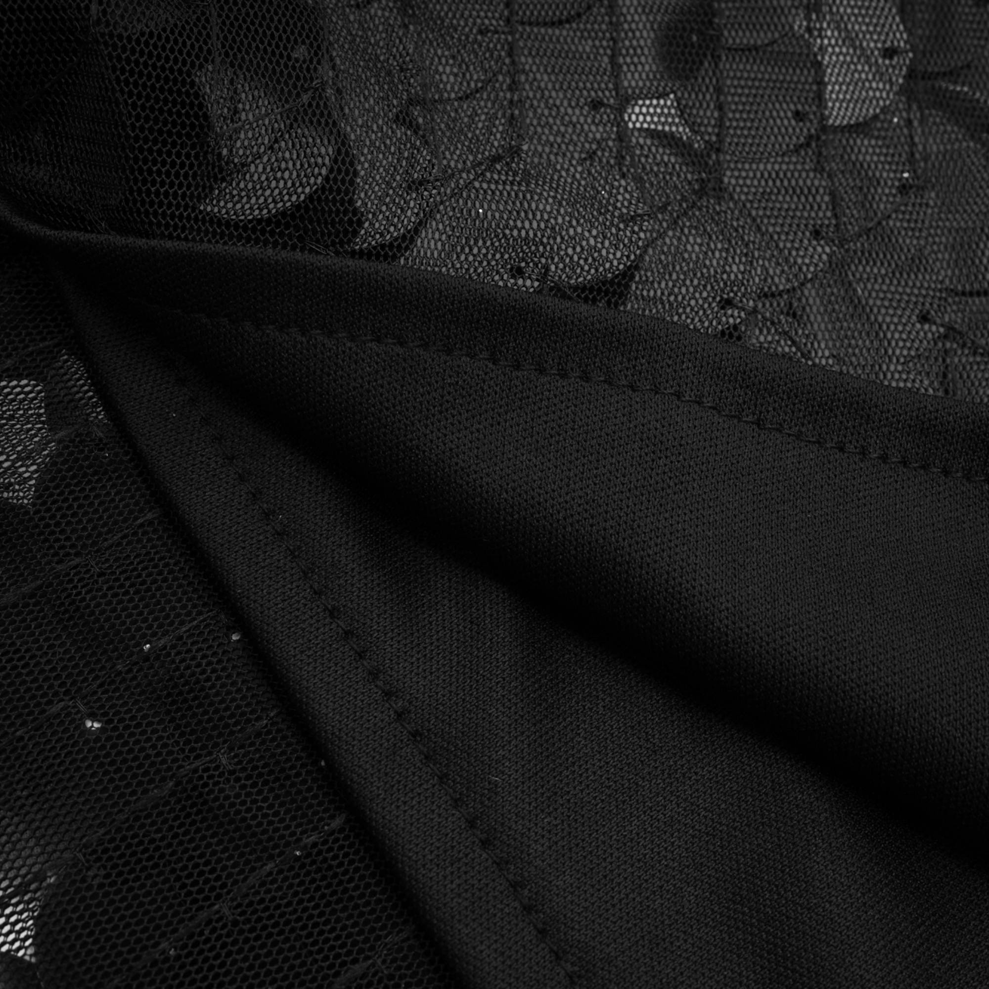 Lysandra black embellished midi dress