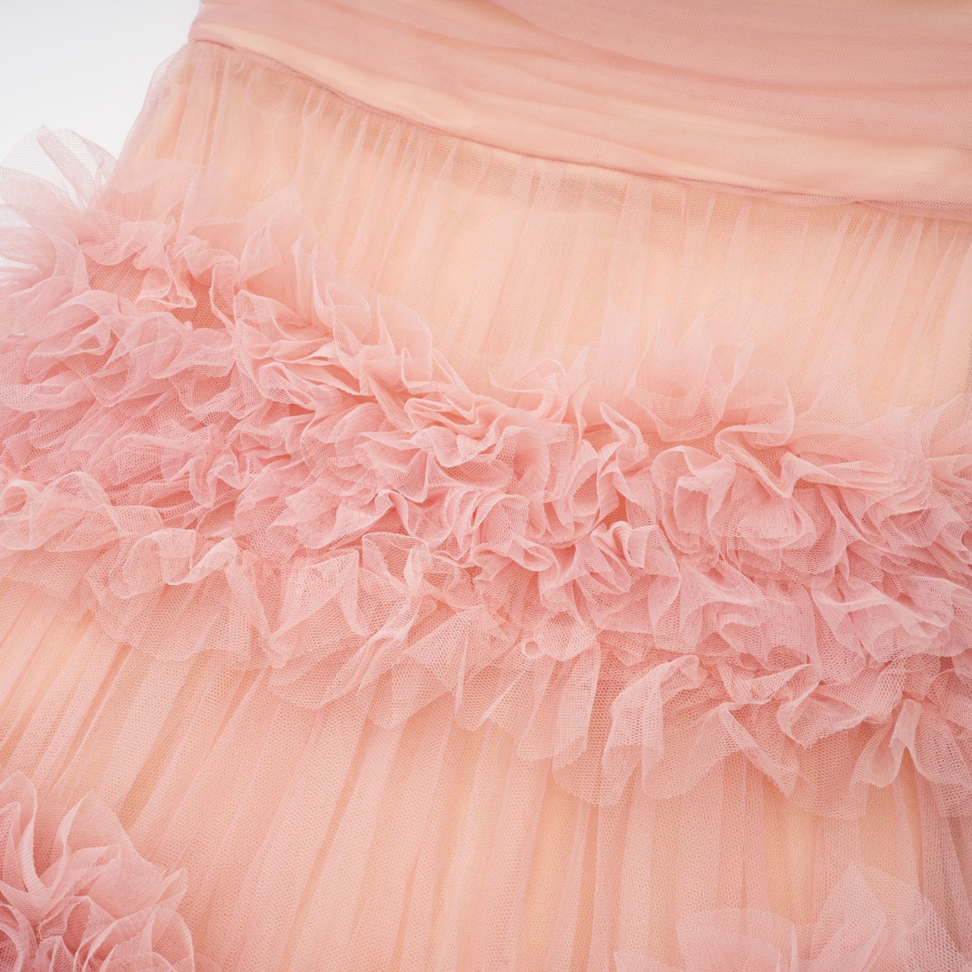 Solène pink tiered maxi dress