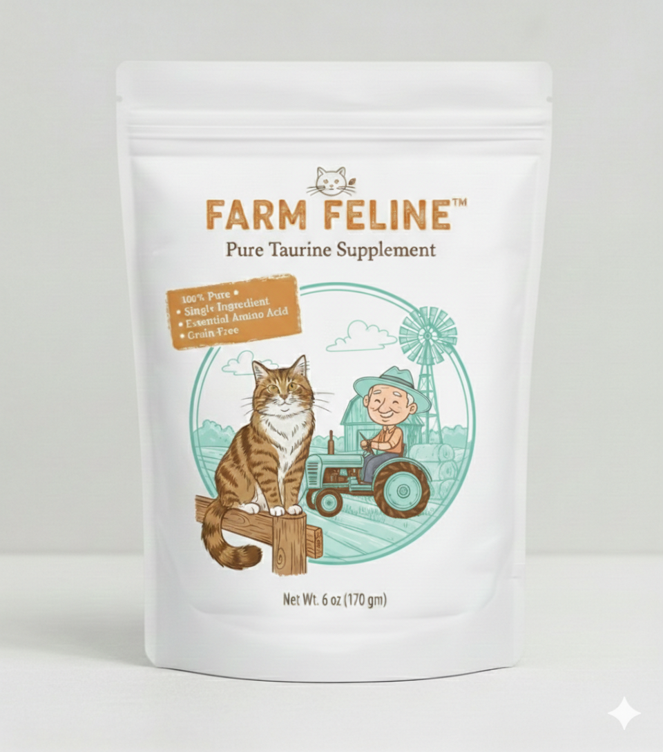 Farm Feline Taurine for Cats,Pure Taurine Supplement for Heart Health,Vision & Vitality
