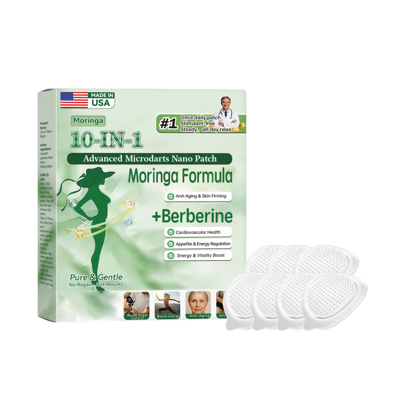 10-in-1 Nano Microneedle Patches-Moringa Patch For Firms Skin; Natural Ingredients  -3BOX