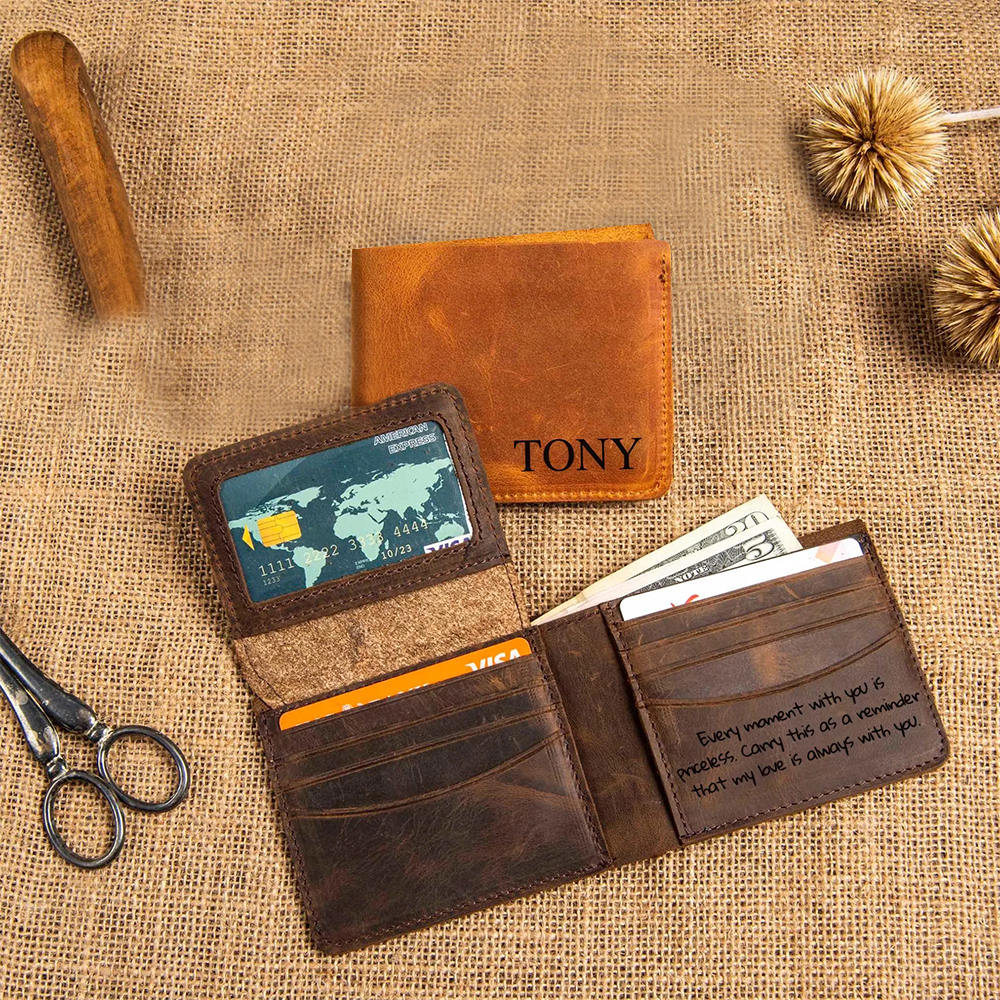 Personalized Vintage Leather Wallet | GC012