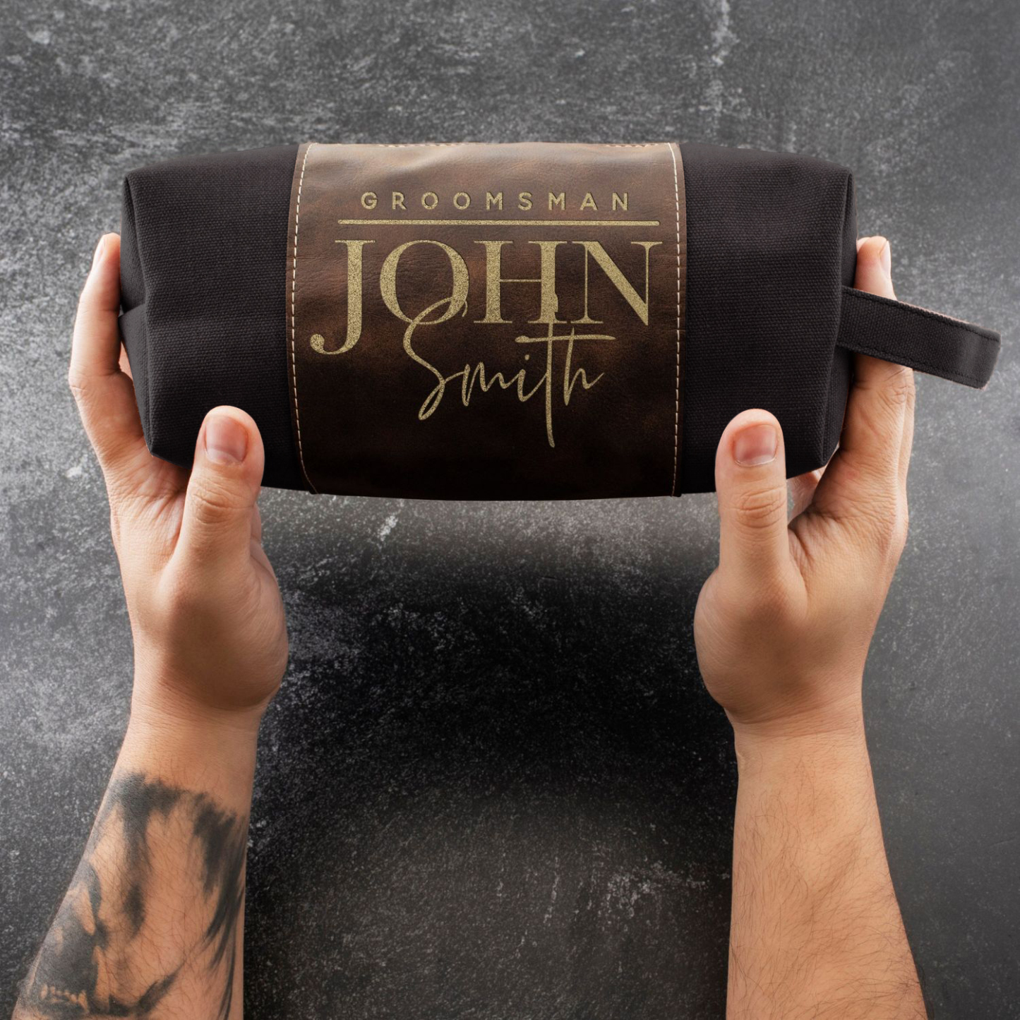Personalized Leather Toiletry Storage Bag | GC006