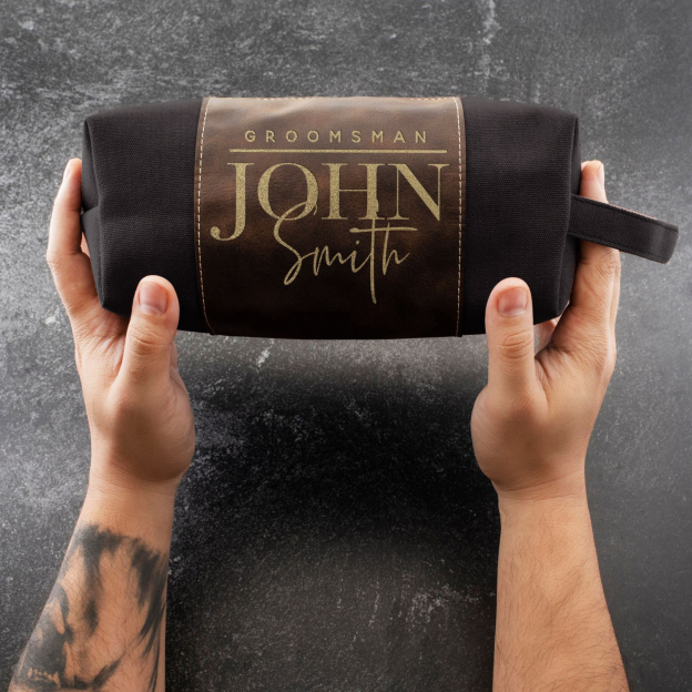 Personalized Leather Toiletry Storage Bag | GC006