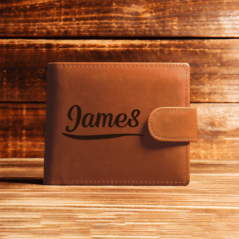 Personalized Minimalist Dermis Leather Wallet | GC017