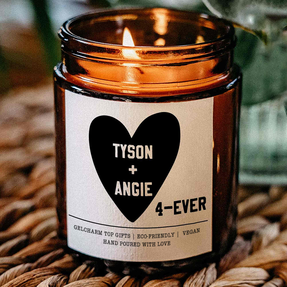Personalized Valentine's Anniversary Scented Jar Candle | GC032