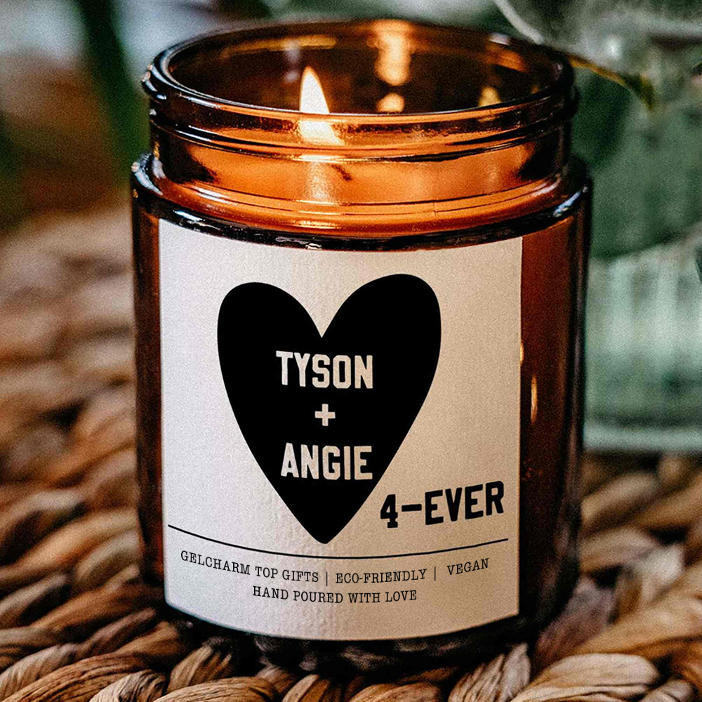 Personalized Valentine's Anniversary Scented Jar Candle | GC032