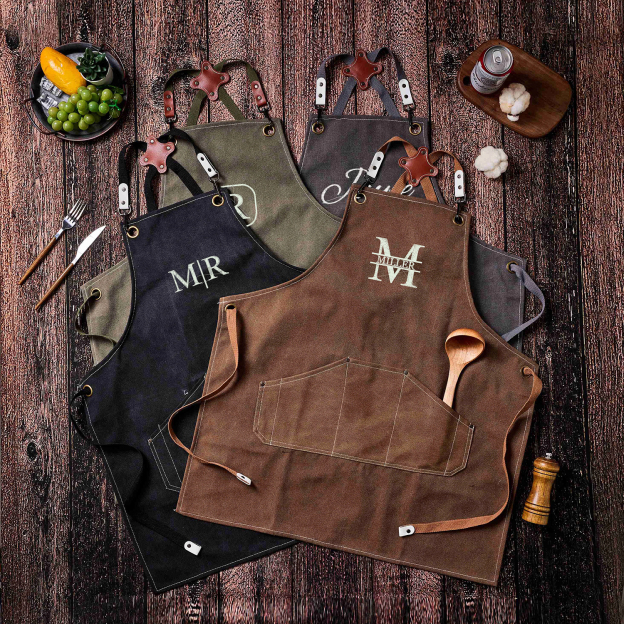 Personalized Canvas Apron with Pockets for Unisex Adult | GC037