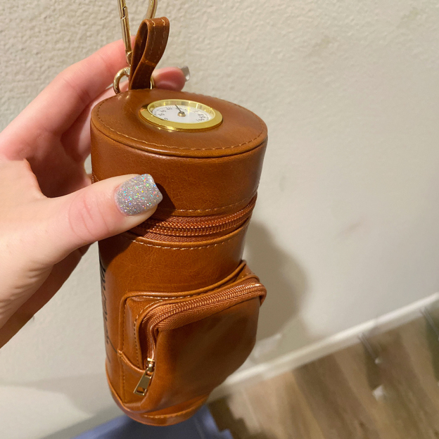 Personalized Portable Travel Leather Cigar Humidor Case | GC042