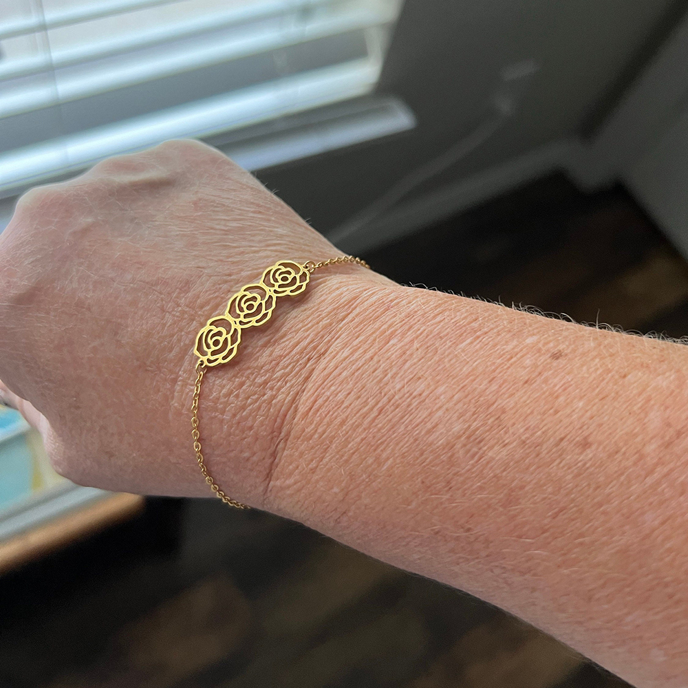 Personalized Mother's Day Dainty Adjustable Birth Flowers Family Jewelry | GC048