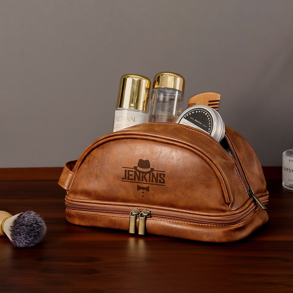 Personalized Leather Travel Toiletry Bag | GC00901